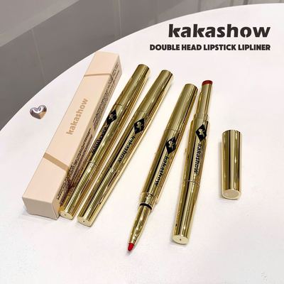 kakashow双头口红唇线笔素颜裸妆哑光显色勾勒唇形柔雾自然氛围感
