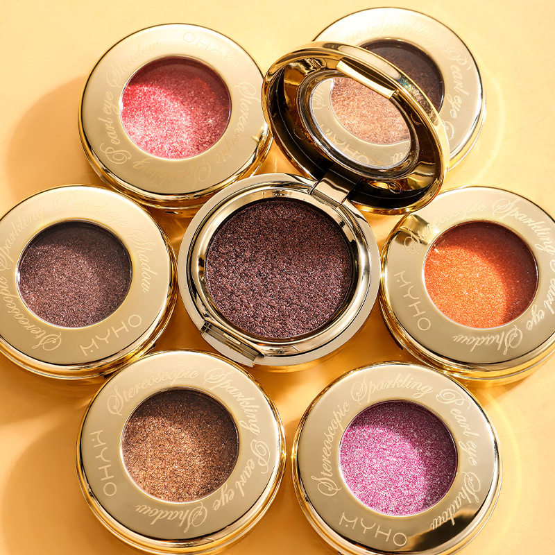 一抹成妆珠光单色眼影盘便携哑光大地色高光提亮珠光懒人