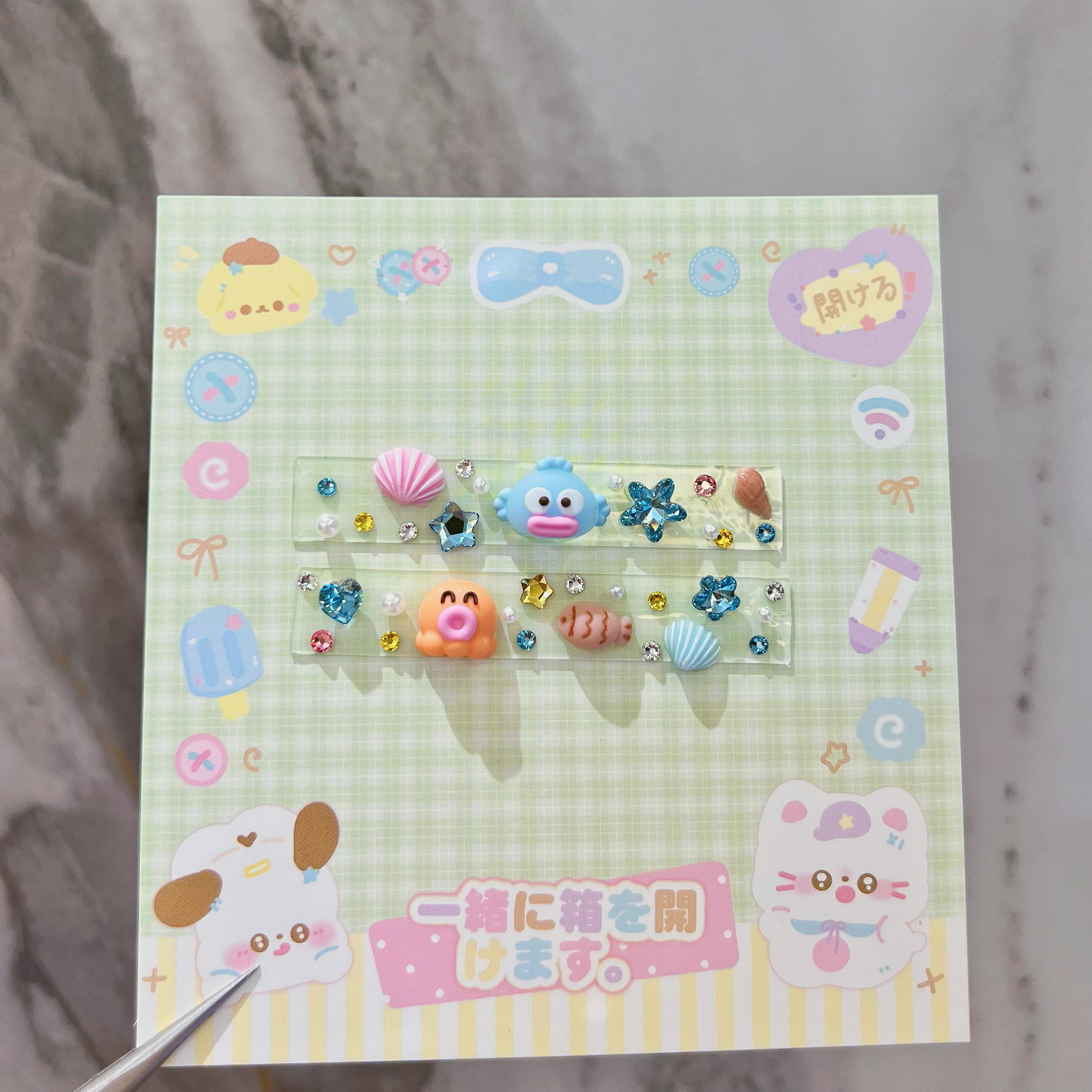 华子钻丑丑鱼美甲材料包美甲工具