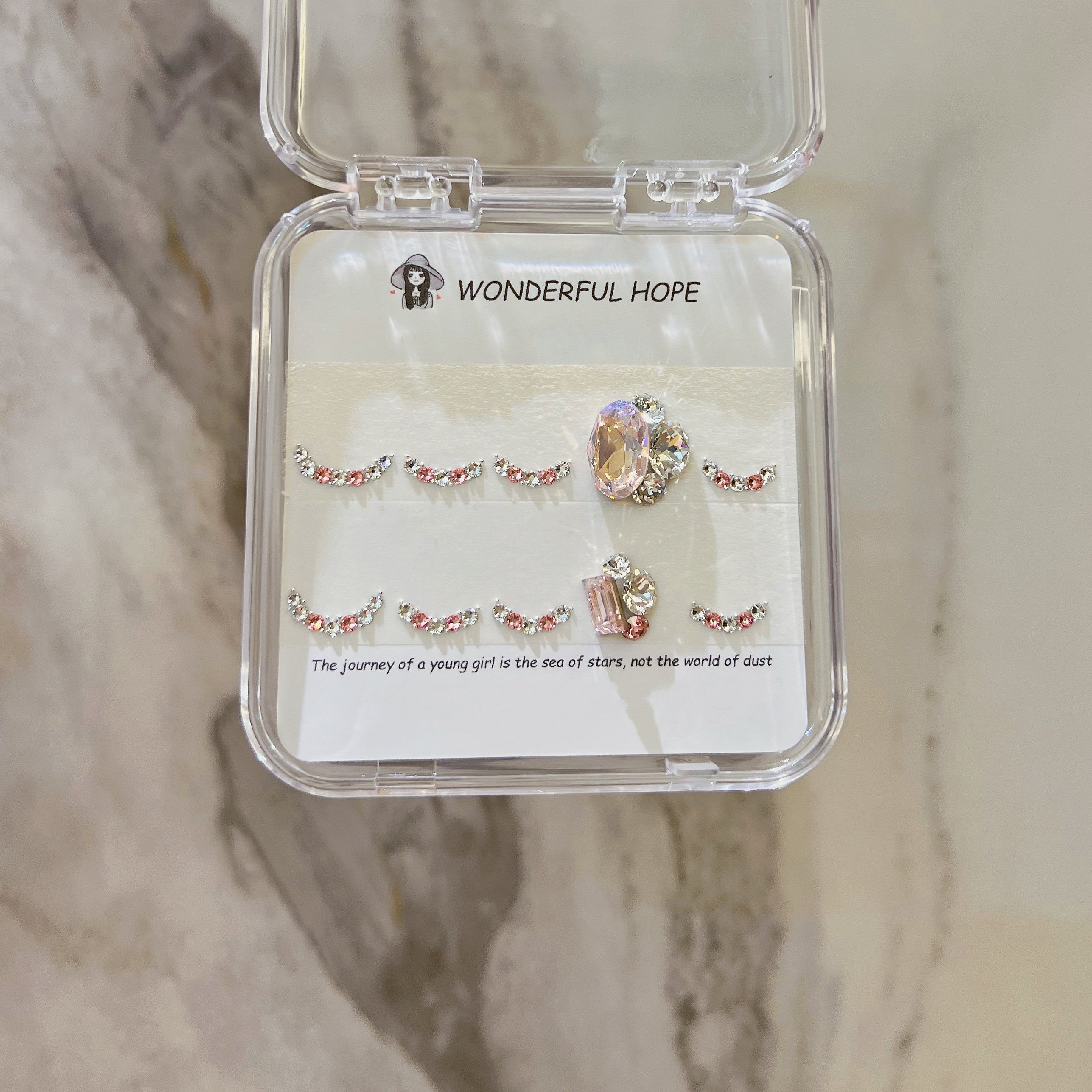 施华洛美甲材料包华子美甲钻小红书同款蔷薇粉少女,彩妆/香水/美妆工具,美甲工具,淘宝优惠券,粉丝福利购,淘宝优惠卷