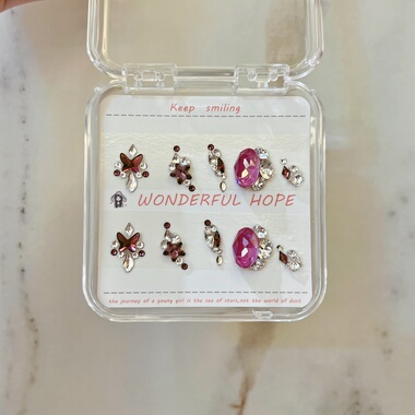 施华洛美甲钻材料包摩卡紫秋冬新色美甲