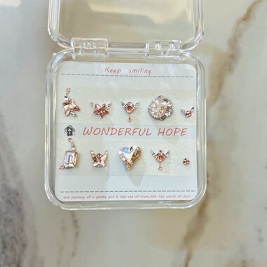 华子钻美甲钻材料包蔷薇恋人超闪氛围感新年款美甲钻材料包