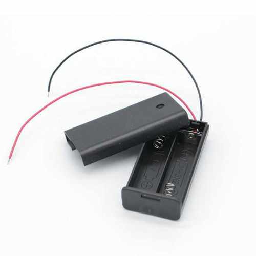 两节diy有盖导线激光控制电池盒