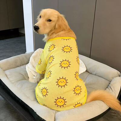 薄款春夏透气镂空防晒降温衣金毛拉布拉多边牧中大型犬狗狗衣服