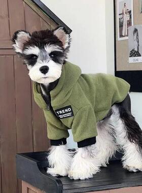小型犬狗狗衣服雪纳瑞泰迪博美冬季保暖衣服宠物加厚加绒潮牌卫衣