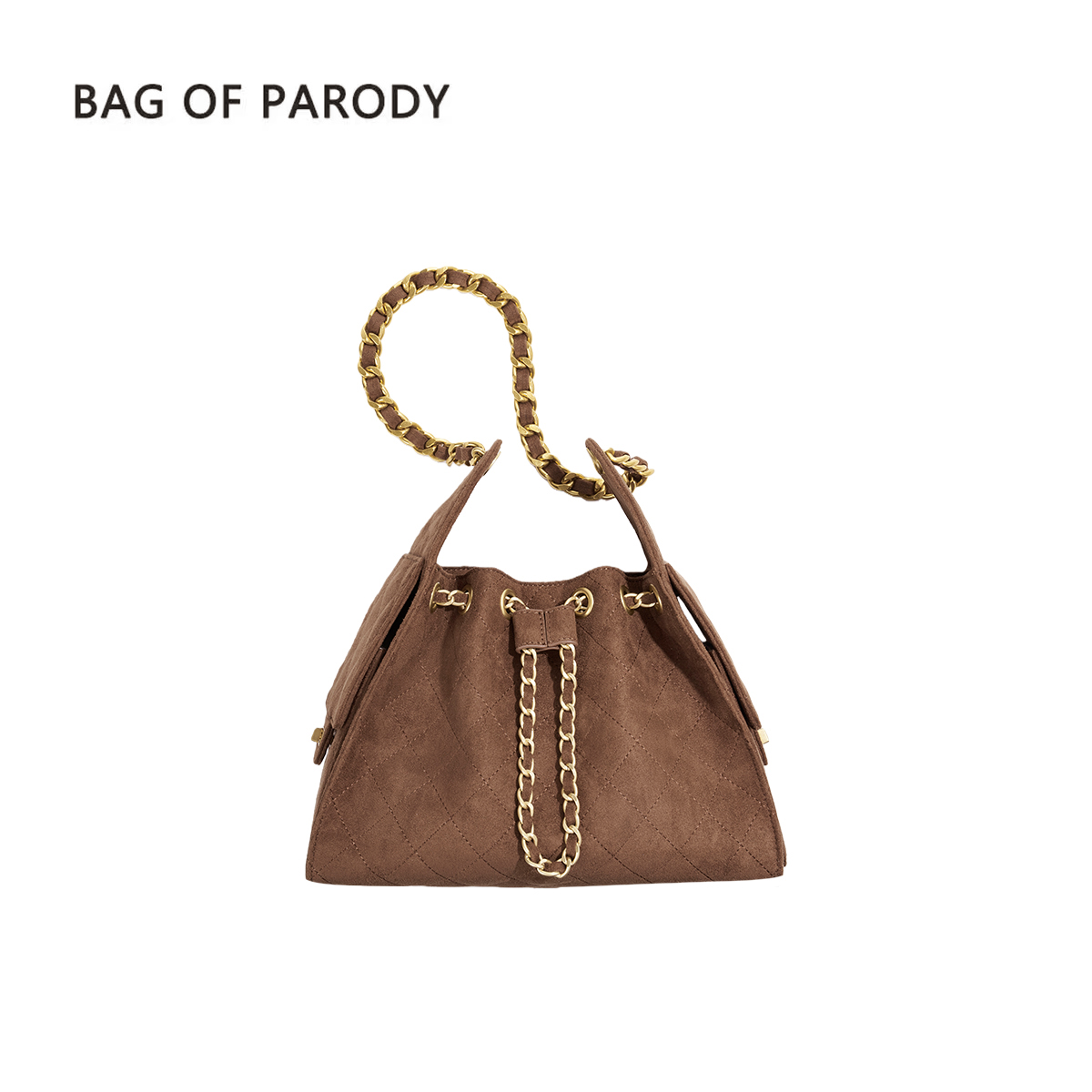 bag of parody菱格链条包手提款2025秋冬新款百搭小众单肩包