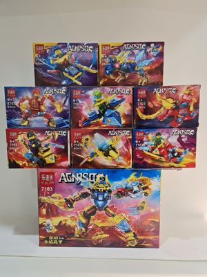 乐迪拼7103幻影忍者战车飞机拼装积木儿童拼插玩具可合体赤焰战甲