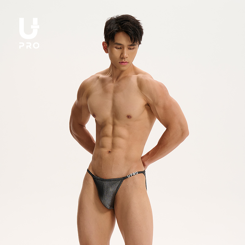UPRO柚璞时尚闪钻比基尼高弹高开叉三角内裤可做泳裤