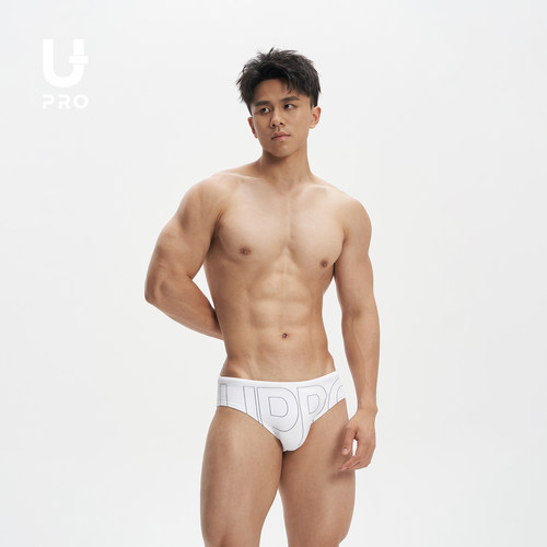 UPRO柚璞男士三角泳裤字母印花游泳裤