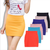 包臀裙半身裙职业短裙夏季 松紧腰一步裙子女高腰弹力紧身显瘦百搭