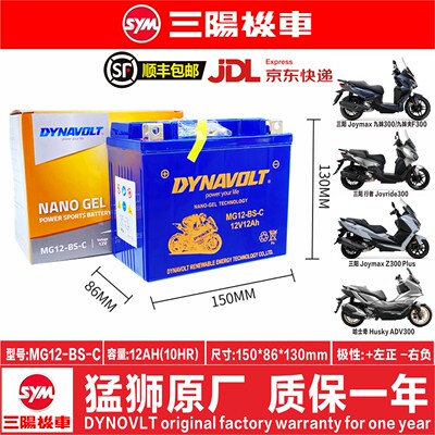 三阳摩托全系电瓶猛狮公司直发