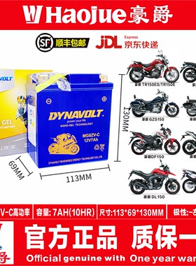 用豪爵铃木悦酷GZ150 NK150 GA150 GZS150 DL150 DR150 TR150电瓶