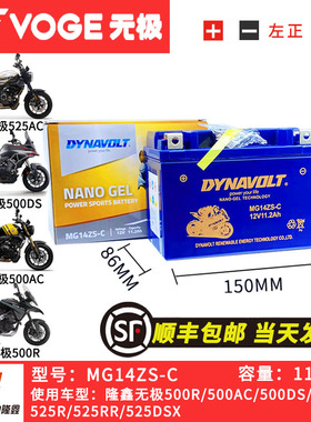 无极原厂300 500 AC DS R RR 525R 525AC 250RR Q250 SR150GT电瓶