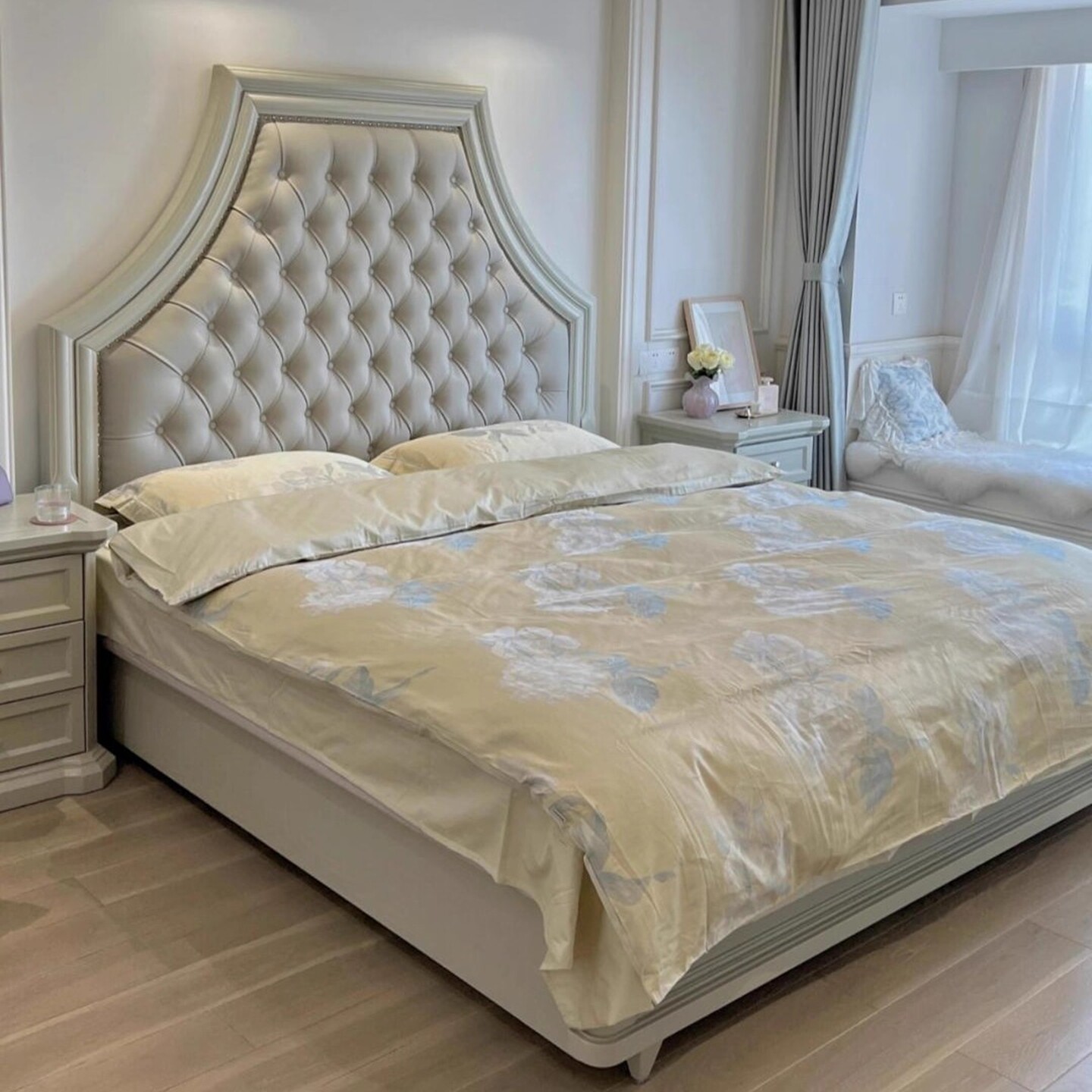 美式art家具建筑复兴床实木床1.8米双人床主卧大床豪华婚床公主床