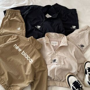 男女童运动套装春秋薄款字母印花2025春季新款中小童套装痞帅童装