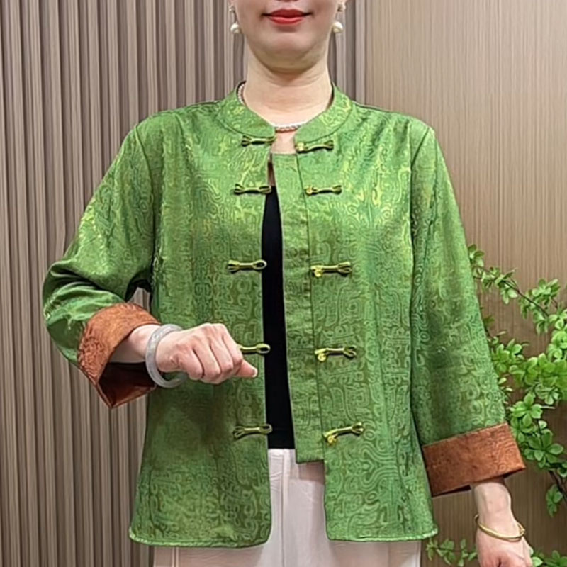 妈妈春夏装新中式国风衬衫2026新款中老年女装夏装气质开衫上衣