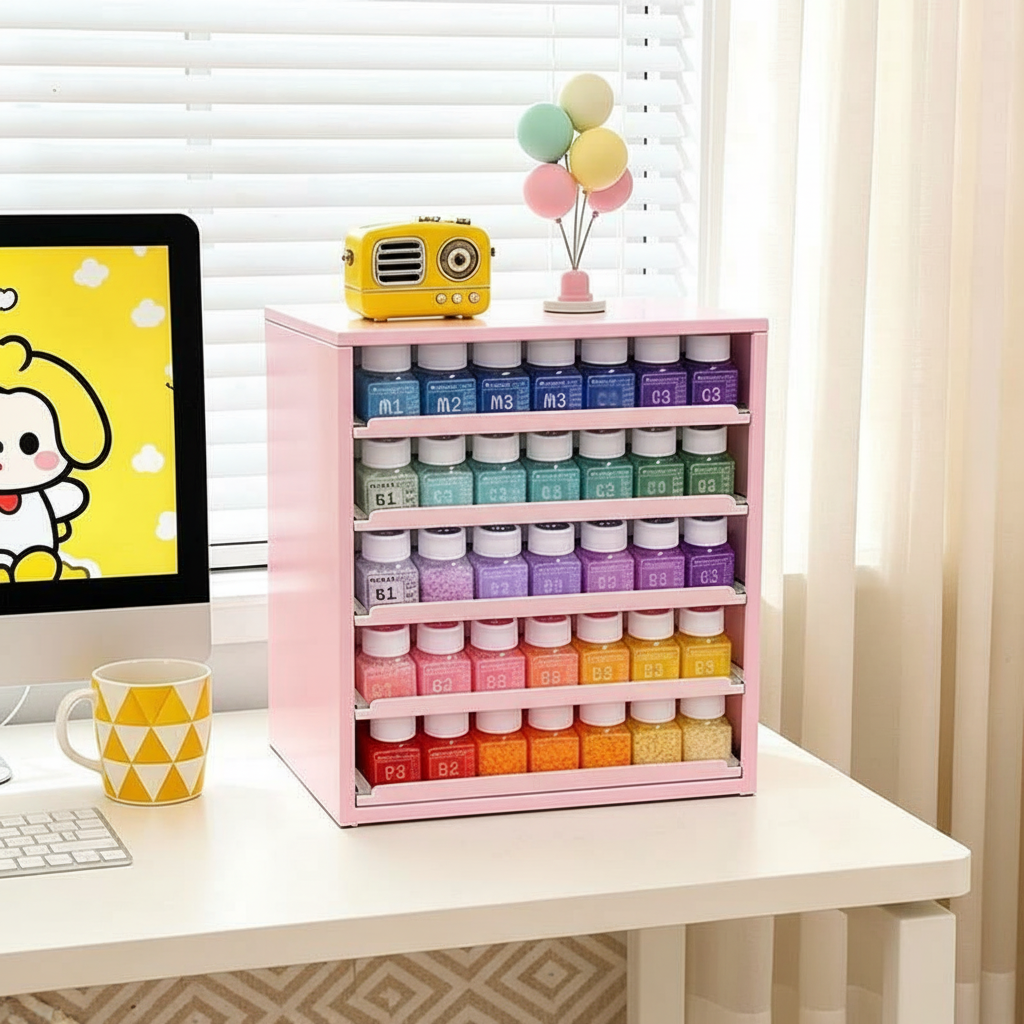 拼豆收纳盒信盘平替A4纸克维索桌面文件柜抽屉式收纳盒分层置物架