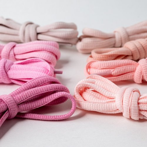 半圆粉色鞋带运动篮球鞋带