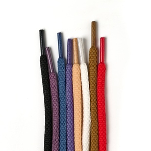 粗纹6mm 半圆运动鞋带黑白桔蓝紫红褐色蓝球板鞋鞋绳卫衣帽带裤绳