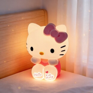 凯T猫小夜灯玉桂狗拍拍灯硅胶床头灯儿童创意萌宠氛围灯送闺蜜同