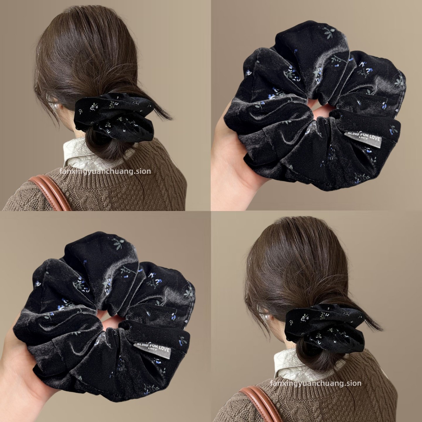 【秘密花园】秋冬气质黑色丝绒大肠发圈公主感头绳温柔韩系发绳,饰品/流行首饰/时尚饰品新,发饰,淘宝优惠券,粉丝福利购,淘宝优惠卷