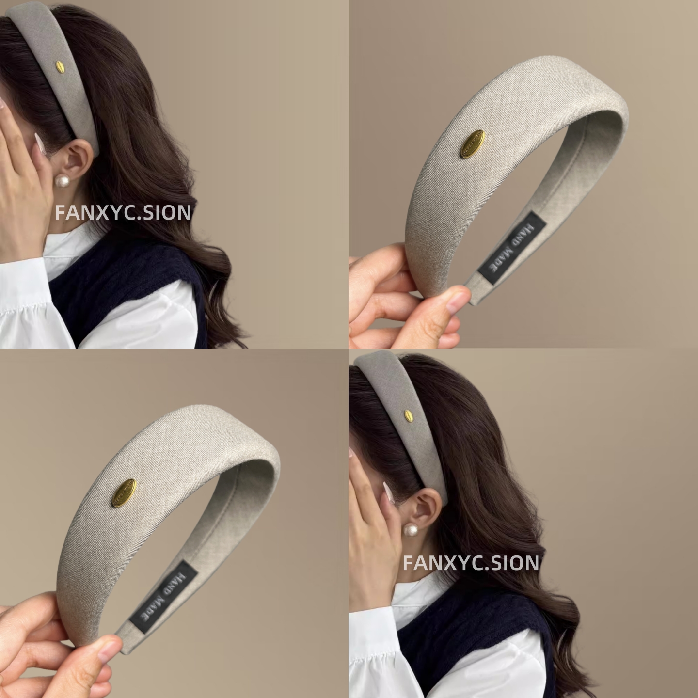 韩版时尚气质高级感宽边发