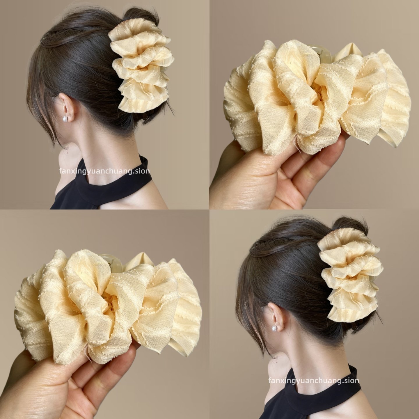 【秋野雏菊】超仙云朵泡泡抓夹时尚轻奢鲨鱼夹显发量发夹旅行发卡,户外/登山/野营/旅行用品,旅行发卡,淘宝优惠券,粉丝福利购,淘宝优惠卷