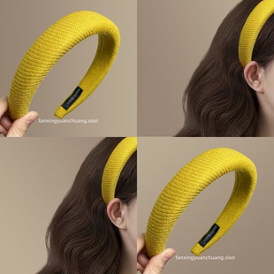 【微风呢喃】简约毛线针织海绵发箍复古高颅顶头箍气质旅行发卡