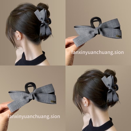 牛仔结蝴蝶结大号抓夹