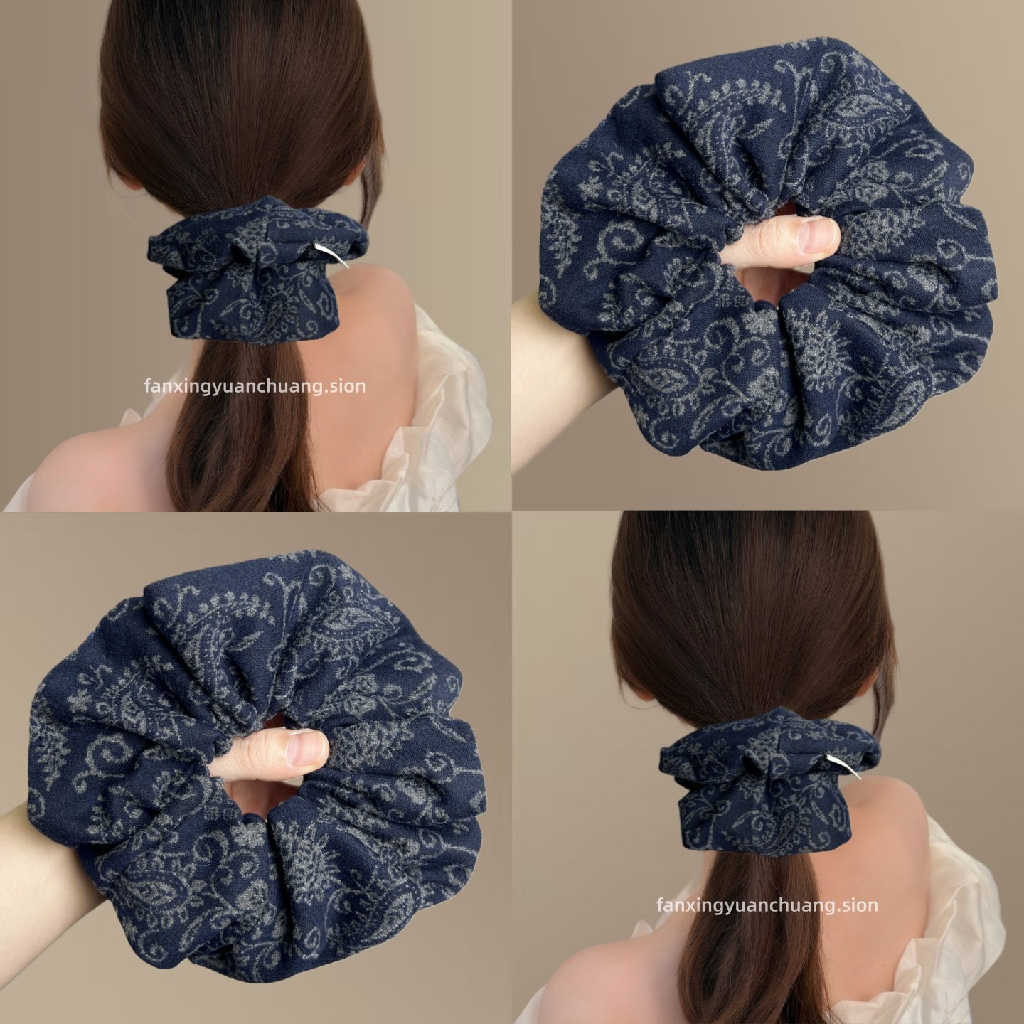 【青春绽放】复古印花布艺大肠发圈秋冬发绳高弹力丸子头绳气质,饰品/流行首饰/时尚饰品新,发饰,淘宝优惠券,粉丝福利购,淘宝优惠卷