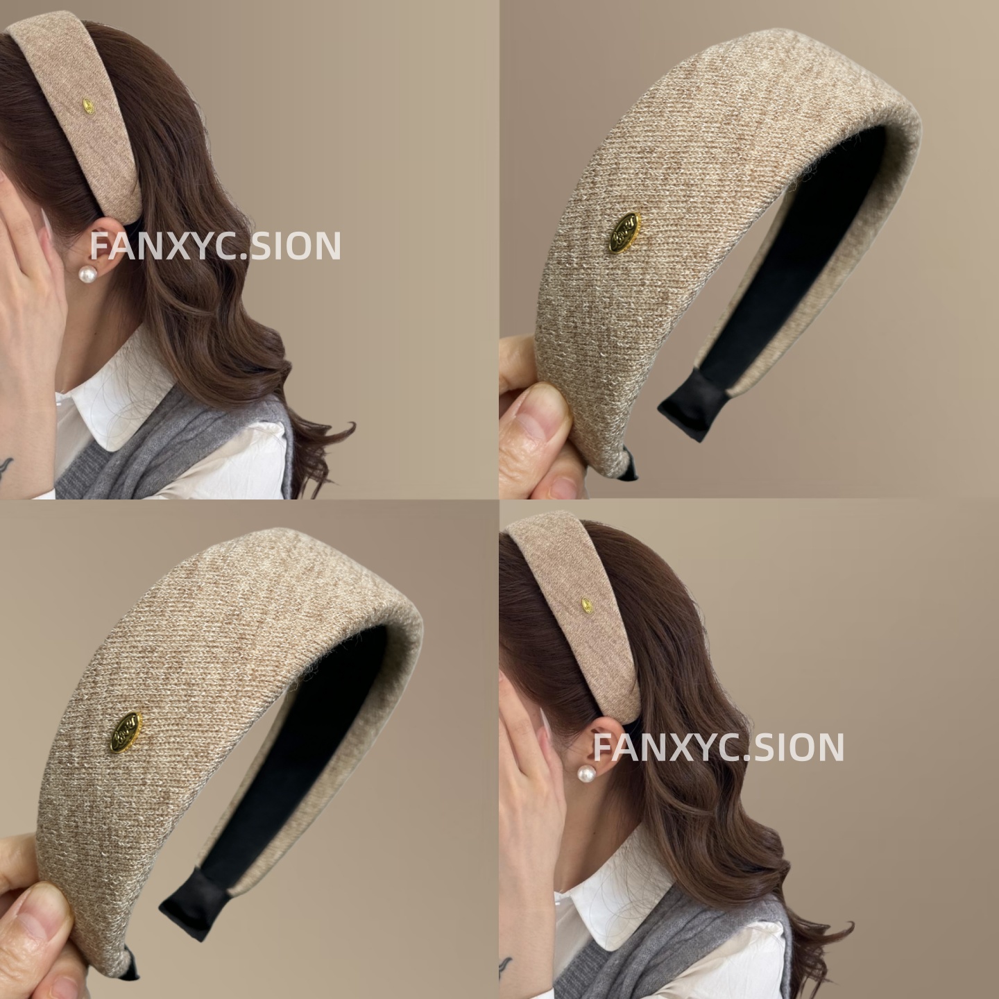 韩国秋冬针织气质高级感发箍