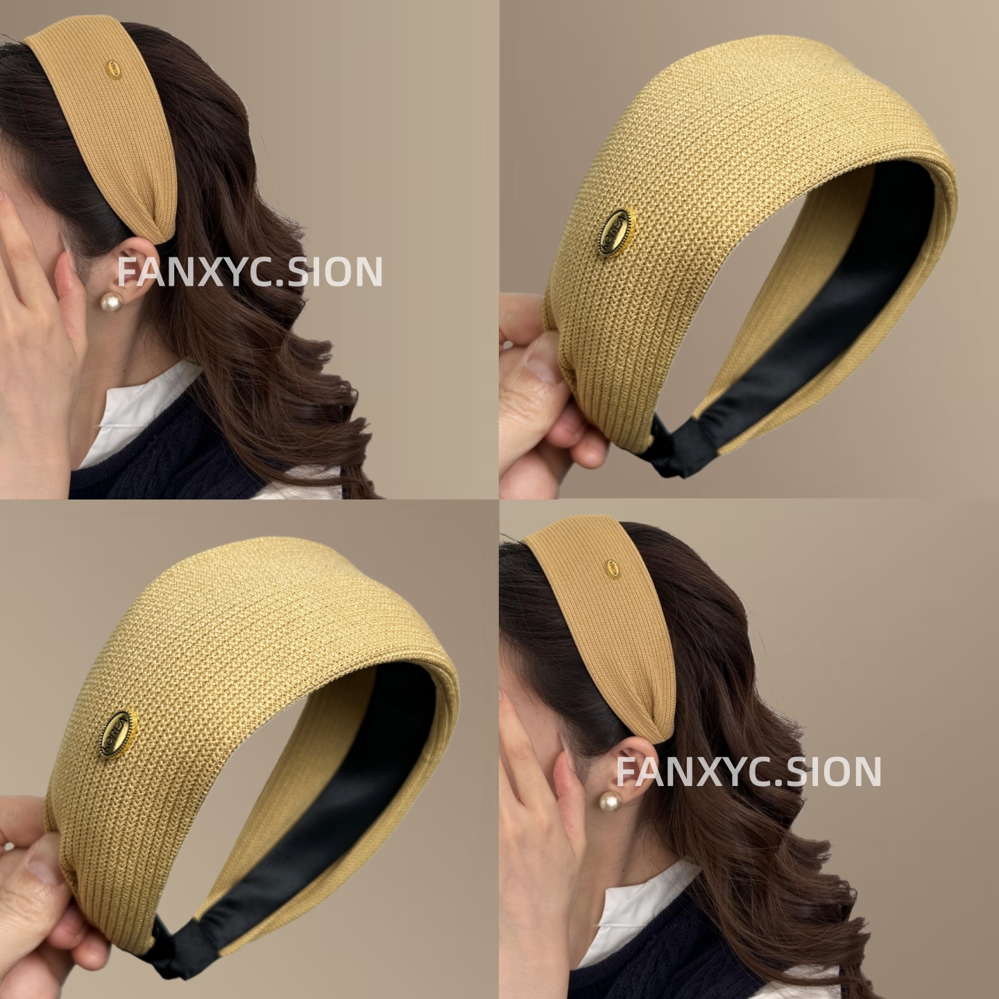 秋冬洋气针织甜美金标发箍