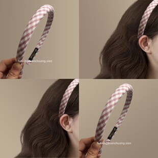 【粉絮轻扬】韩系布料甜美发箍高级感彩色头箍百搭高颅顶旅行发卡