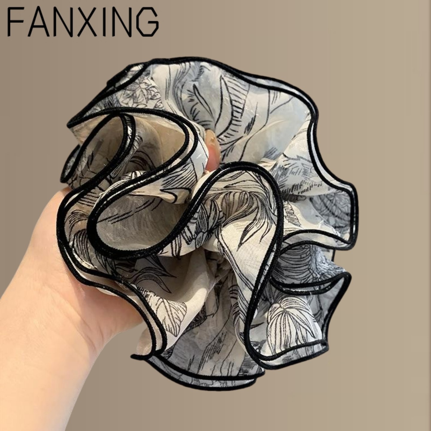 中式复古洋气多层小蛮腰褶皱印花肥肠圈高端水墨皮筋耐用新款发圈,饰品/流行首饰/时尚饰品新,发饰,淘宝优惠券,粉丝福利购,淘宝优惠卷