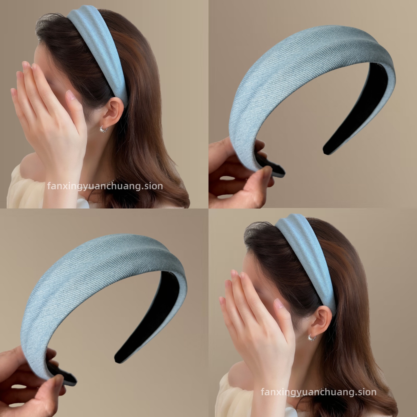 牛仔系列简约高级感发箍头饰日常百搭通勤发饰2025新款质感头箍女