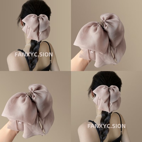 发饰顶后脑勺抓水晶夹女高