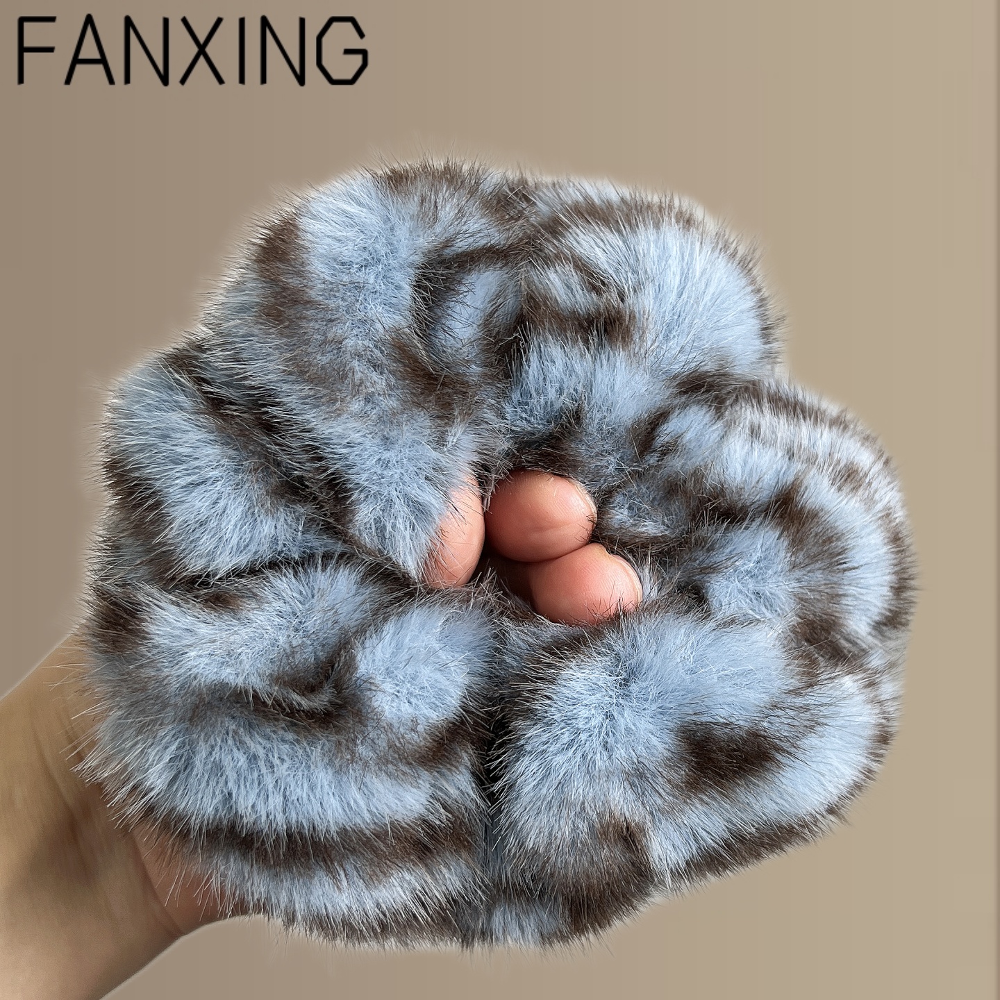 高弹力毛绒大肠发圈秋冬毛毛头绳