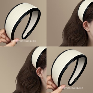 【北欧港湾】简约撞色皮质宽版发箍百搭头箍小众设计旅行发卡发饰
