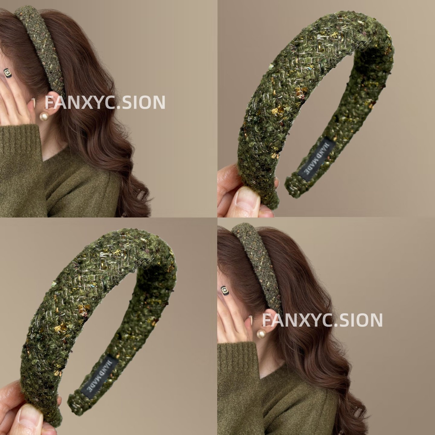 【抹茶可可】小香风粗花毛呢发箍气质名媛风头箍高颅顶旅行发卡,户外/登山/野营/旅行用品,旅行发卡,淘宝优惠券,粉丝福利购,淘宝优惠卷