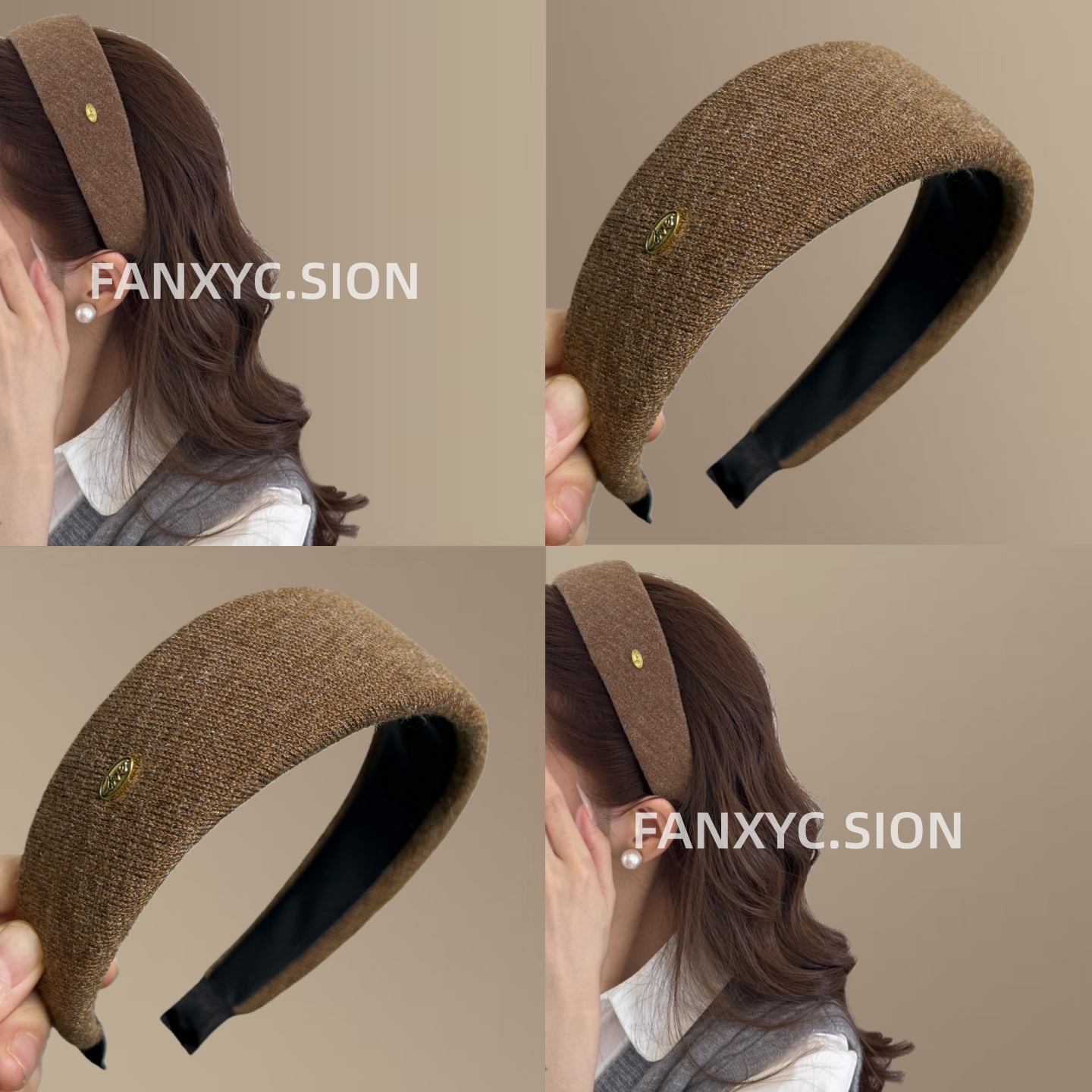 韩国秋冬针织气质高级感发箍