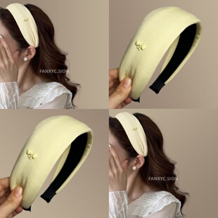 【春日暖阳】高级感纯色百搭发箍日常高颅顶头箍显脸小旅行发卡