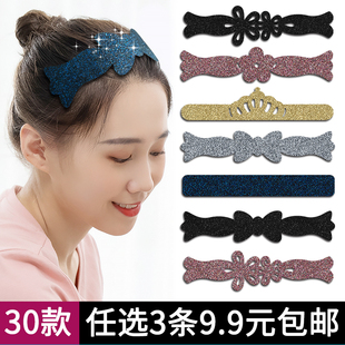 成人魔法贴发带儿童大碎发贴头顶发箍长刘海贴头饰粘发魔术贴发帖