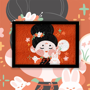 女俑非遗文化DIY手工纸浆画