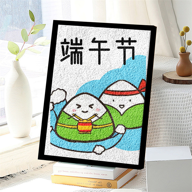 非遗龙舟diy手工纸浆画材料包