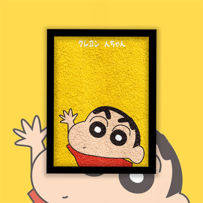 FMandy纸浆画材料包邮卡通带框diy手作幼儿园儿童创意蜡笔小新