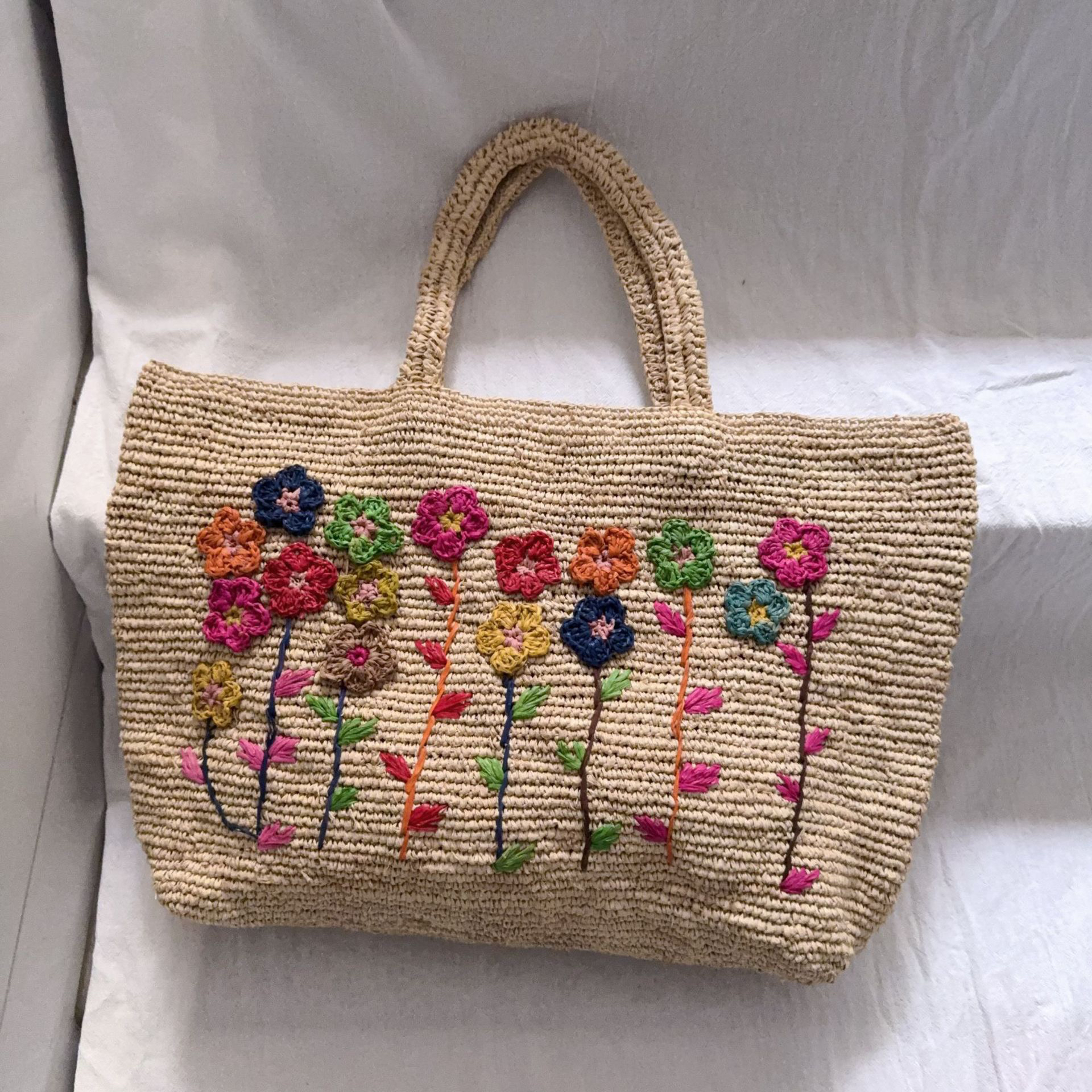 2025夏季新款大容量拉菲草包