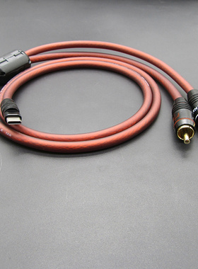 发烧级type-c转双莲花RCA音频线手机功放音箱连接线车载dsp音频线