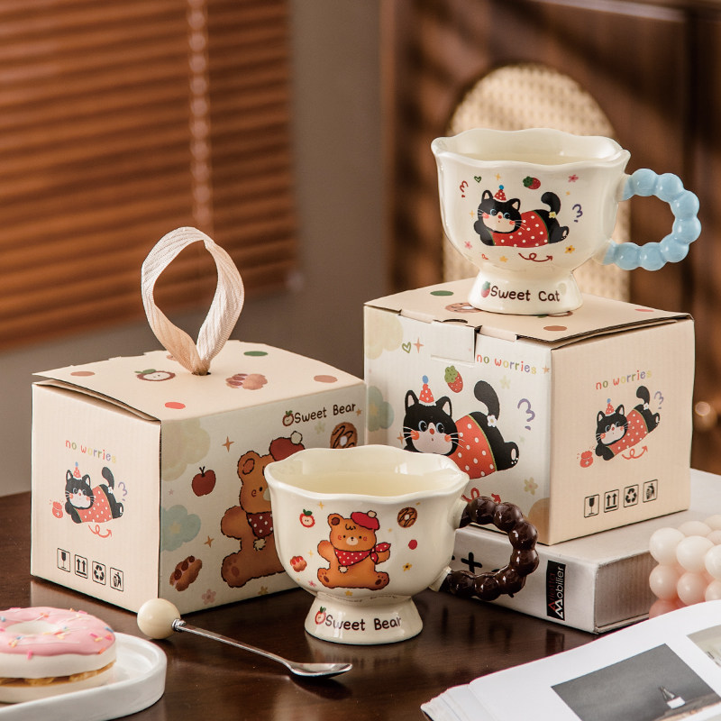 陶瓷咖啡水杯礼盒实用伴手小礼品员工福利商务开业活动生日纪念礼