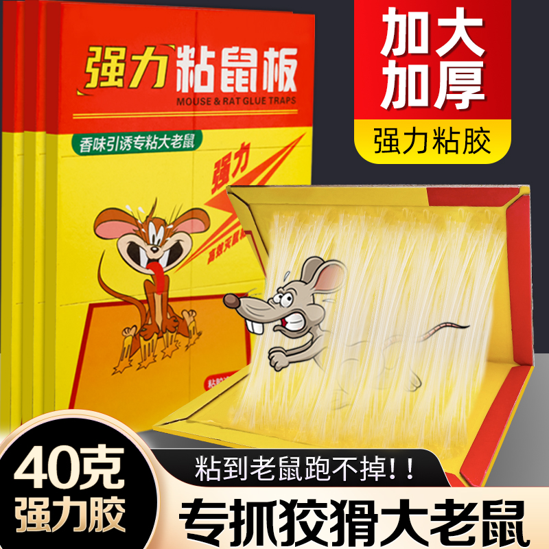 绿净强力粘鼠板加大加厚捕捉老鼠