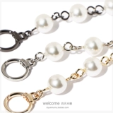 Модная цепь из жемчуга, цепочка, ручка на цепочке, сумка с петлей на руку, подвеска, 1.9см, в корейском стиле